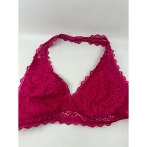 Auden Pink Lace Trim Bralette Medium